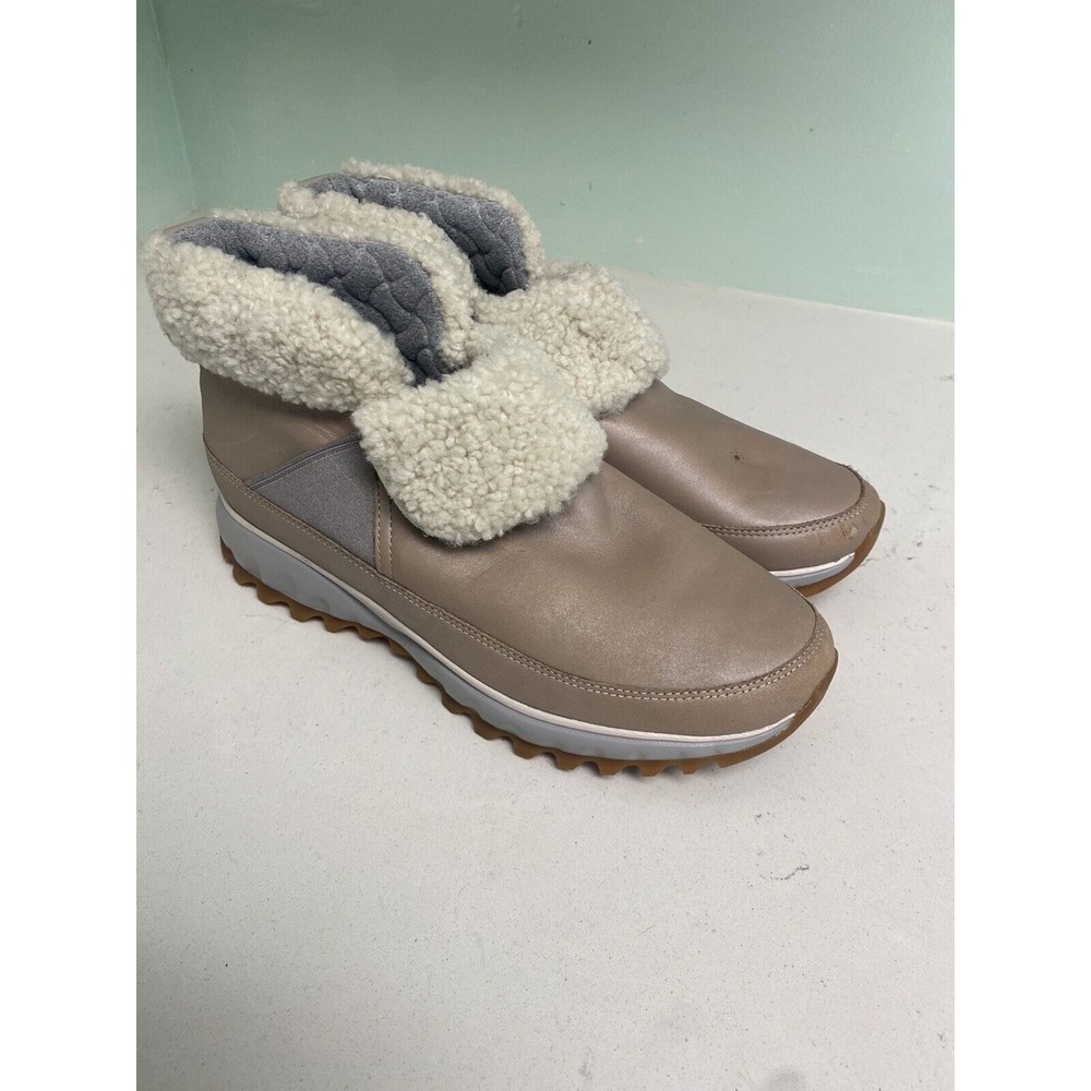 Cole Haan Womens GrandExplore Boot Size 8 Tan Waterproof All Terrain Sherpa